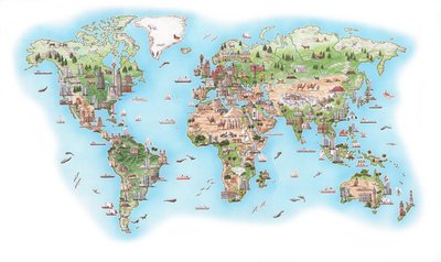 絵で見る世界地図（1998年） 作： Stephen Conlin