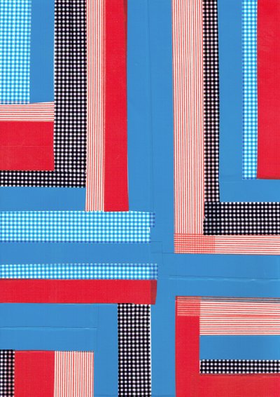 Criss cross II, 2017（紙にテープ） 作： Stephen Dow