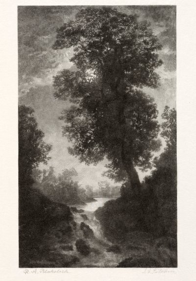 月光による滝、1887年。 作： Stephen Greeley Putnam