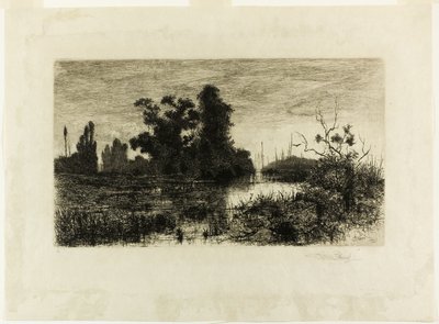 Schroon で — 夕方 作： Stephen Parrish
