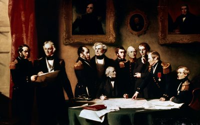 ジョン・フランクリン卿の捜索を計画する北極圏評議会 作： Stephen Pearce
