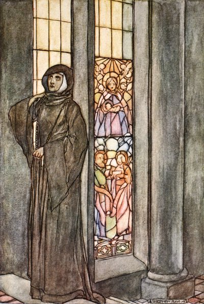「彼女は自分の名前が何度も呼ばれるのを聞いた」、c1910. 作： Stephen Reid