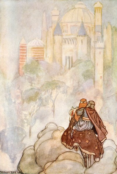 「彼らは荘厳な宮殿に乗りました」、c1910. 作： Stephen Reid