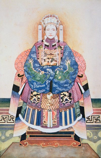 子瑛、中国画（紙に水彩） 作： Stephen Reid