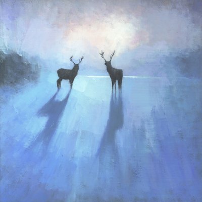 威風堂々とした冬の雄鹿 作： Steve Mitchell
