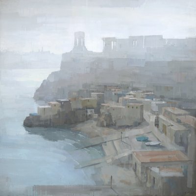 霧に包まれた地中海の町 作： 