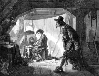 若いルーベンスは、1875年に彼のマスター、ヴァンノールトに驚いた。 作： Steven Arad Allen