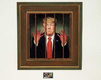 有罪判決を受けたトランプ、2020年（油彩・パネル） 作： Steven Skollar