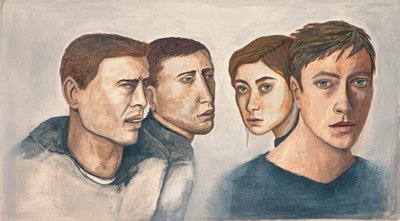 何が起こっていますか ？ 2017（鉛筆、ペン、インク、紙で洗う） 作： Stevie Taylor