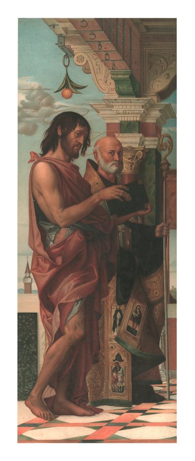 洗礼者聖ヨハネと聖ベネディクト、1874年。 作： Storch and Kramer
