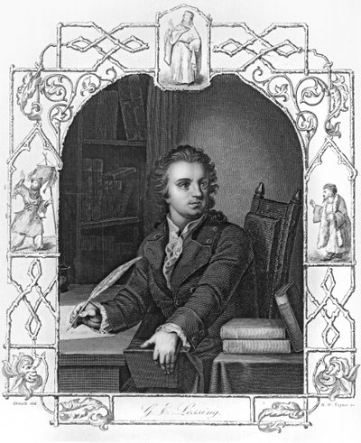 アルバートヘンリーペイン（1812-1902）によって彫刻されたゴットホールドエフライムレッシング（1729-1781） 作： Storck
