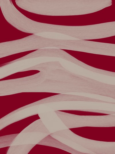 深紅の流れるリボン 作： 
