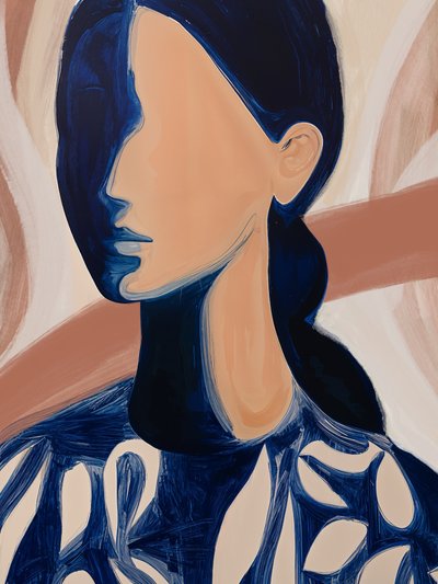 エレガント・ブルー・プロファイル 作： Studio Palette
