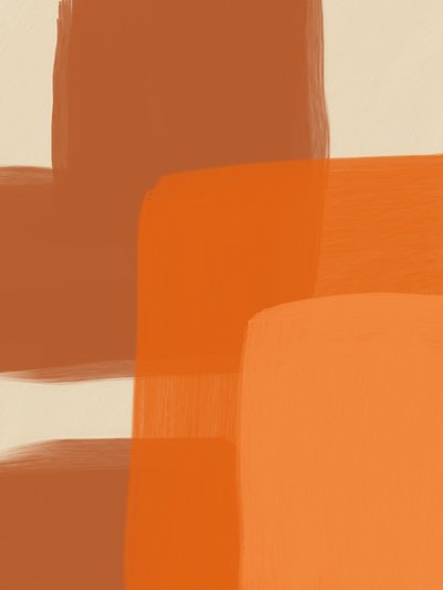 重なり合う温かみのある色合い 作： 