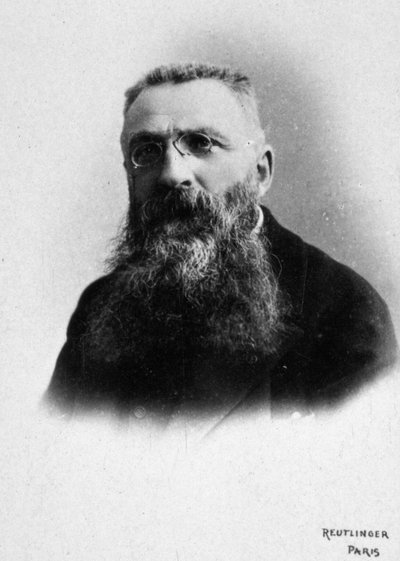 オーギュスト・ロダン 1885-95年頃（モノクロ写真 作： Studio Reutlinger
