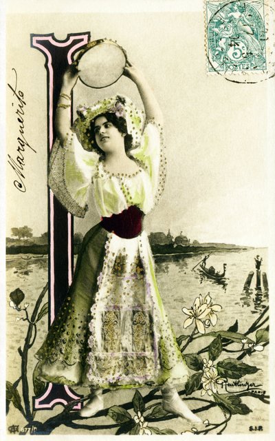 I：Mlle Fischer、1900年代のアーティスト-はがきのAAlphabet 作： Studio Reutlinger