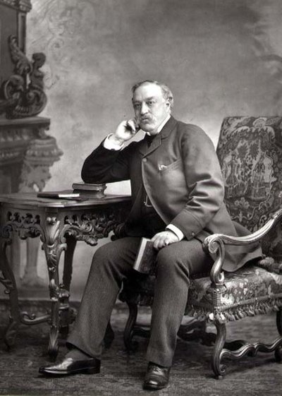 Edmund Yates (1831-94), ジャーナリスト、小説家, ポートレート写真 (白黒写真) 作： Studio Walery