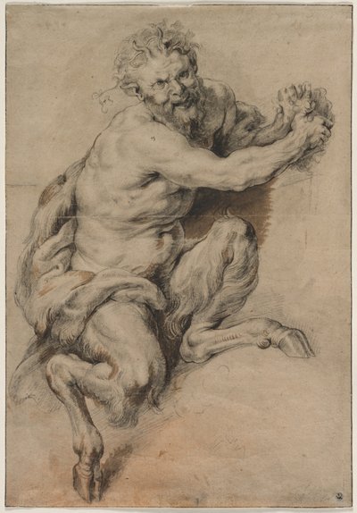 ぶどうの房をつかむ牧神 作： Studio of Peter Paul Rubens