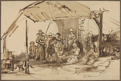 羊飼いの礼拝 作： Studio of Rembrandt van Rijn