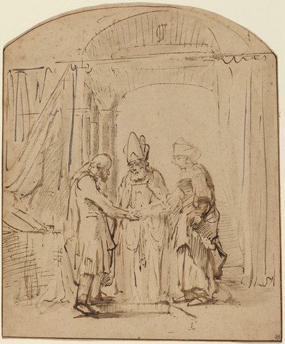 聖母の婚約 作： Studio of Rembrandt van Rijn