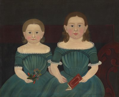 メアリーとエリザベス・ハサウェイ 1849年頃（油彩・キャンバス） 作： Sturtevant J. Hamblin