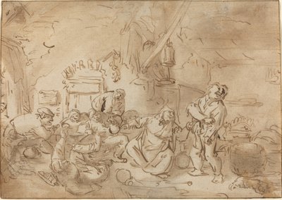 旅館での喧嘩 作： Style of Adriaen van Ostade