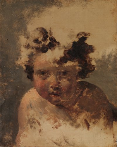 子供の頭。 作： Style of Jacques Louis David