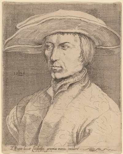 自画像 作： Style of Lucas van Leyden after Albrecht Dürer