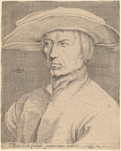 自画像 作： Style of Lucas van Leyden after Albrecht Dürer