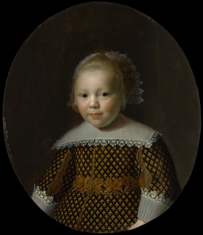若い男の子の肖像画。 作： Style of Paulus Moreelse