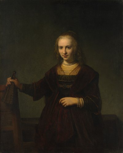 女性の肖像画。 作： Style of Rembrandt