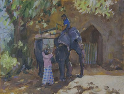 象、スリランカ、2015、 作： Sue Wales