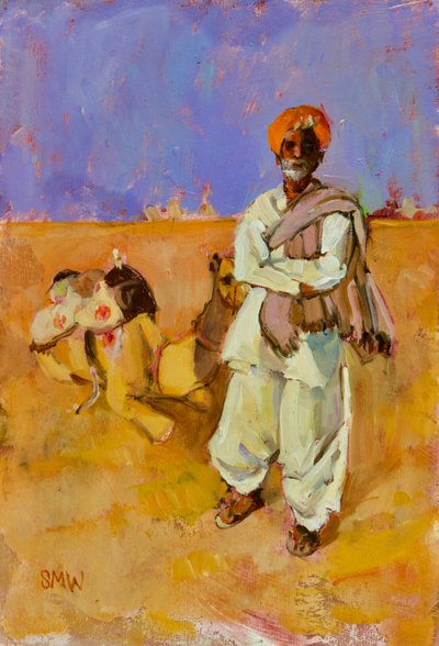 インドのラクダ男、2020年 作： Sue Wales