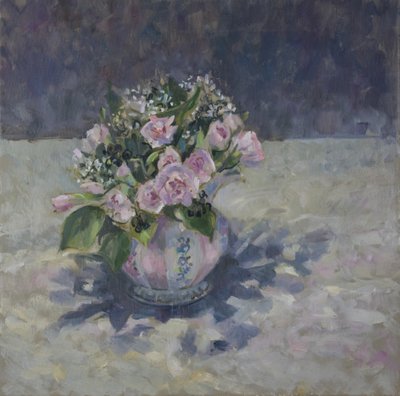 縞模様の水差しのピンク、2013、 作： Sue Wales