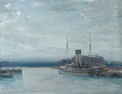 トワイライト、1910年頃（パネルに油彩） 作： Sunderland Rollinson