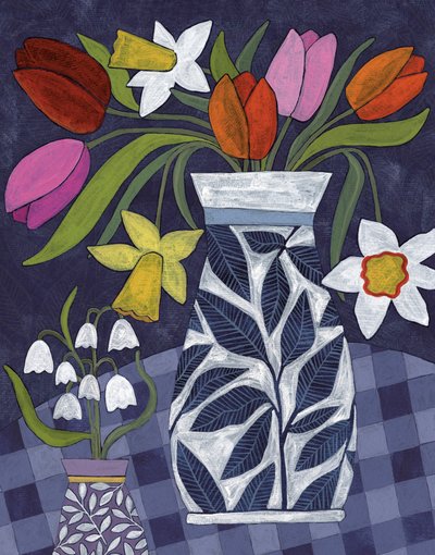 鮮やかな春の花々 作： Susan Black