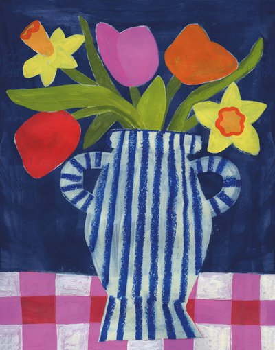 色鮮やかな春の花々 作： Susan Black