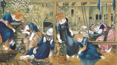 イラストは『Cats Galore』より！文化猫大全』（2015年刊） 作： Susan Herbert