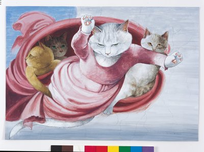 イラストは『Cats Galore』より！文化猫大全』（2015年刊） 作： Susan Herbert