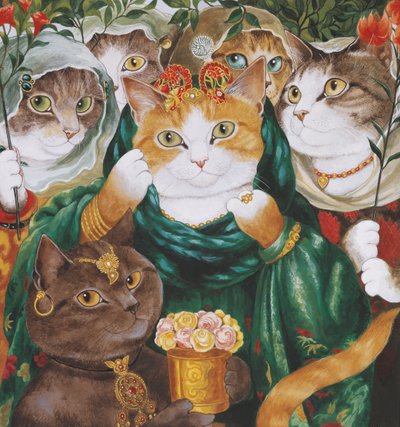 イラストは『Cats Galore』より！文化猫大全』（2015年刊） 作： Susan Herbert