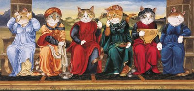 イラストは『Cats Galore』より！文化猫大全』（2015年刊） 作： Susan Herbert