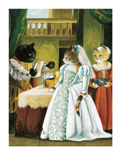 イラストは『Shakespeare Cats』より：ポスターブック（2016年出版） 作： Susan Herbert