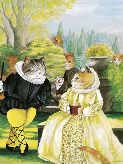 イラストは『Shakespeare Cats』より：ポスターブック（2016年出版） 作： Susan Herbert