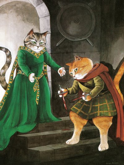 イラストは『Shakespeare Cats』より：ポスターブック（2016年出版） 作： Susan Herbert