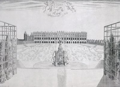 ハンプトンコートサウスフロント、1830年頃 作： Sutton Nicholls