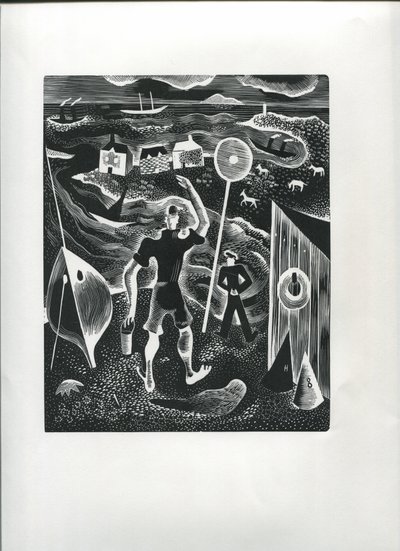 ブライトリングシー（木版画） 作： Suzanne Cooper
