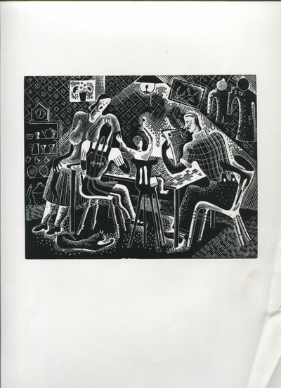 バスマンの休日（木版画） 作： Suzanne Cooper