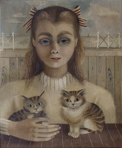 猫娘（キャンバスに油彩） 作： Suzanne Cooper