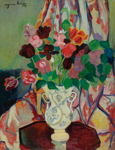 「チューリップの花束」 スザンヌ・ヴァラドン（1865-1938）の絵 作： Suzanne Valadon