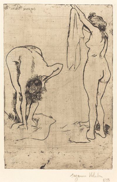 お風呂の女性 作： Suzanne Valadon